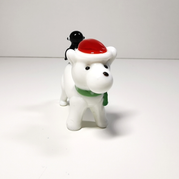 PIER 1 | Collectible Glass Santa Dog + Penguin Figurine (NEW) - Picture 3 of 6